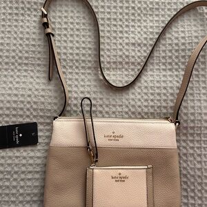 Kate Spade Cream and Tan Crossbody Bag